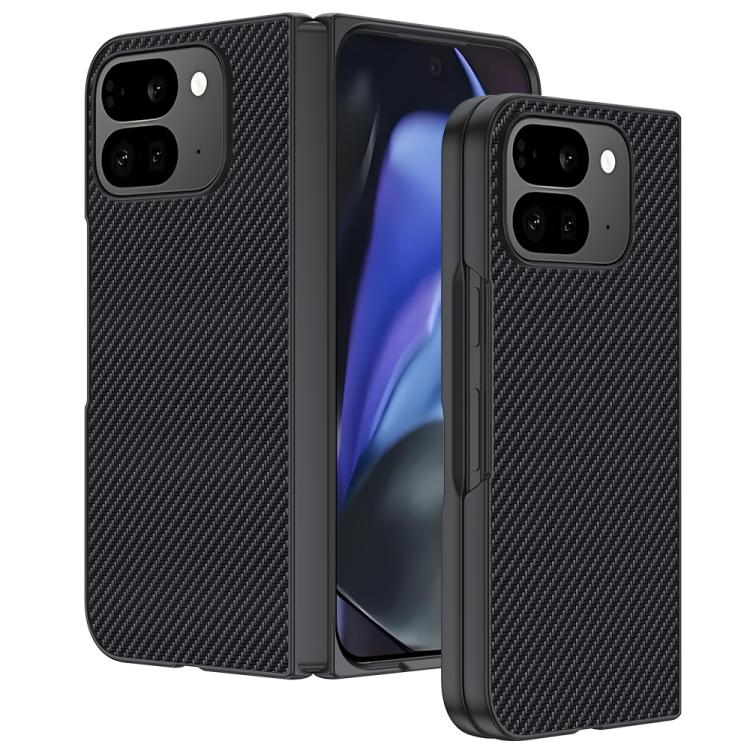 

For Google Pixel 10 Pro Fold Ultra-thin Carbon Fiber Texture Printing Phone Case(Black)