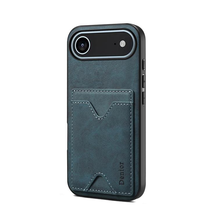 

For iPhone Air Denior D06 PU Back Cover Card Slot Holder Phone Case(Blue)