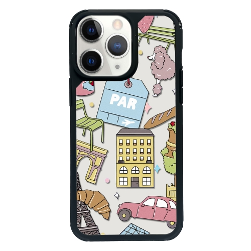 

For iPhone 14 Pro Max Exclusive Design Style PC Full Coverage Pattern Phone Case(City Sticker A)