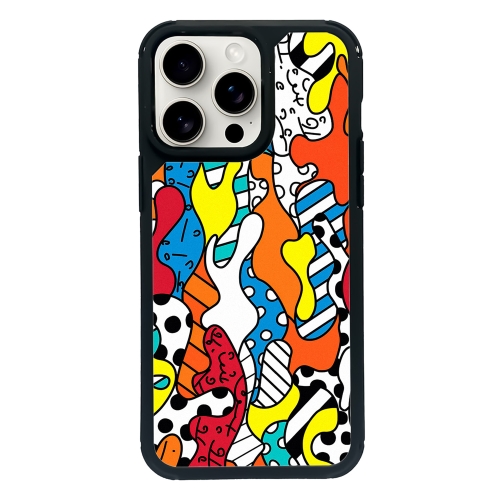 

For iPhone 12 Pro Exclusive Design Style PC Full Coverage Pattern Phone Case(Geometric Waves)