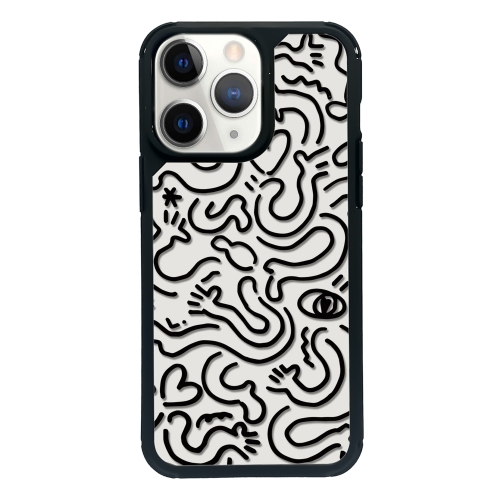 

For iPhone 11 Pro Max Exclusive Design Style PC Full Coverage Pattern Phone Case(US Geometric B)