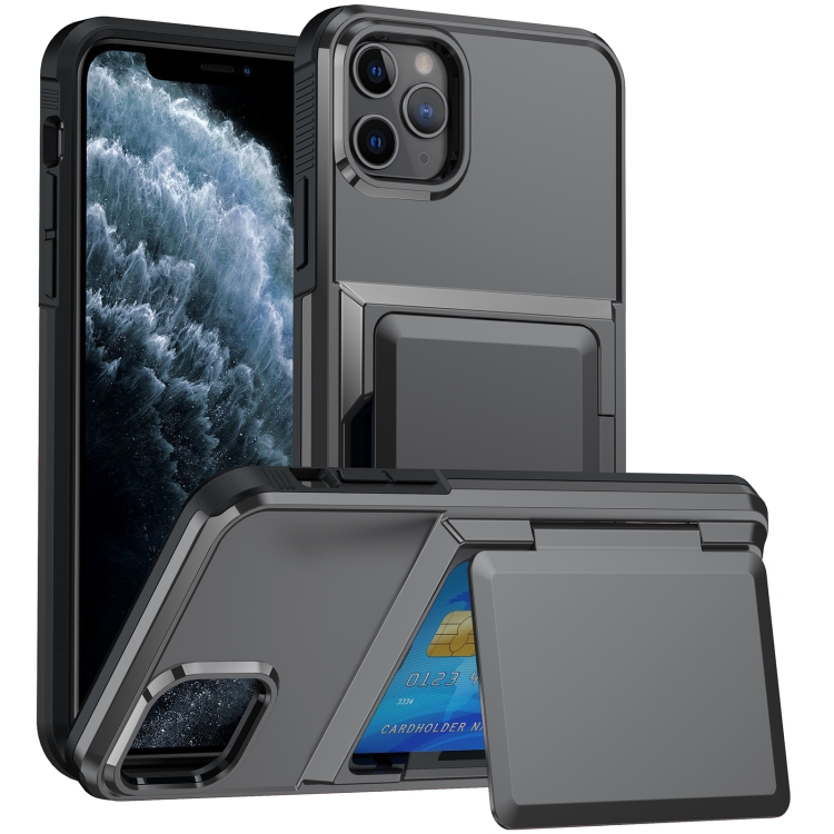 

For iPhone 11 Pro Card Slot Holder Phone Case(Grey)