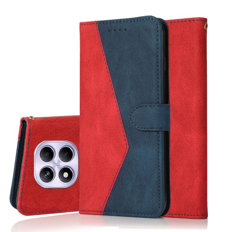 

For Redmi Note 14 Pro 4G Dual-color Stitching Leather Phone Case(Red Blue)
