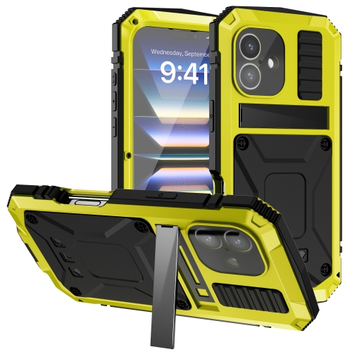 

For iPhone 16 Plus R-JUST Life Waterproof Dustproof Shockproof Phone Case(Yellow)