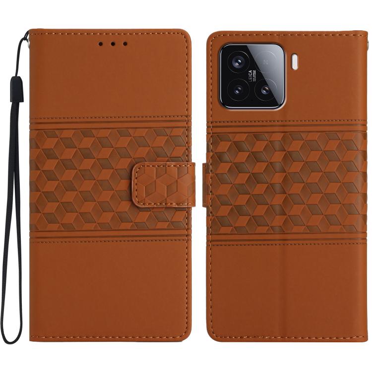

For Redmi 15 5G Global/15 4G SEA 169.5 Diamond Embossed Skin Feel Leather Phone Case(Brown)
