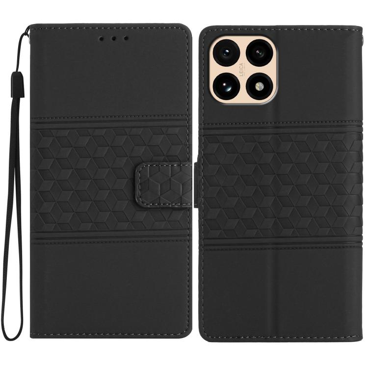 

For Redmi 15T 5G Diamond Embossed Skin Feel Leather Phone Case(Black)