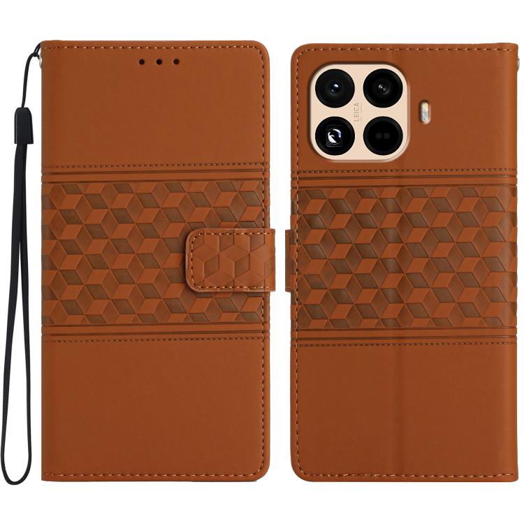 

For Redmi 15T Pro 5G Diamond Embossed Skin Feel Leather Phone Case(Brown)