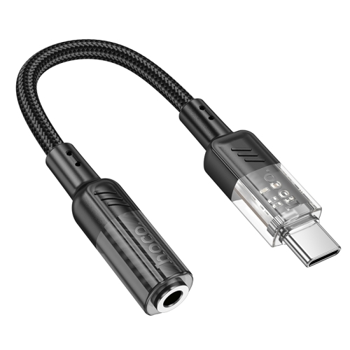 

hoco LS37 Spirit Transparent Type-C to 3.5mm Digital Audio Adapter Cable(Black)