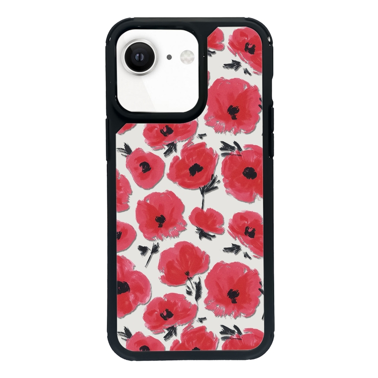 

For iPhone 7 / 8 / SE 2020 2022 Exclusive Design Style PC Full Coverage Pattern Phone Case(Red Watercolor Flowers)