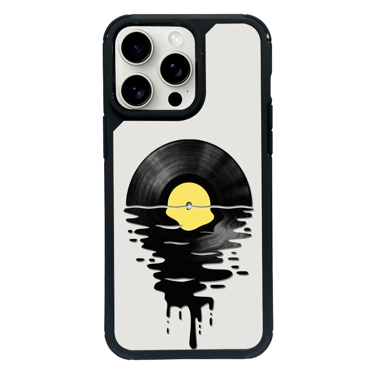 

For iPhone 15 Pro Exclusive Design Style PC Full Coverage Pattern Phone Case(Record)