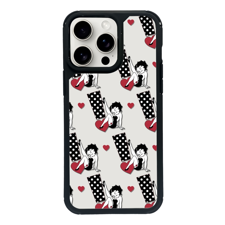 

For iPhone 15 Pro Exclusive Design Style PC Full Coverage Pattern Phone Case(Miss Betty A)