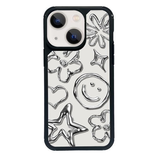 

For iPhone 15 Plus Exclusive Design Style PC Full Coverage Pattern Phone Case(Metal Smile)