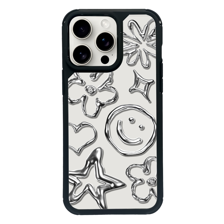 

For iPhone 12 Pro Max Exclusive Design Style PC Full Coverage Pattern Phone Case(Metal Smile)