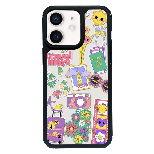 

For iPhone 12 mini Exclusive Design Style PC Full Coverage Pattern Phone Case(Happy Travel B)