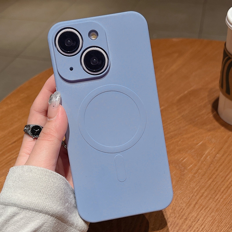 

For iPhone 15 Solid Color Liquid Silicone MagSafe Magnetic Phone Case(Yuanfeng Blue)