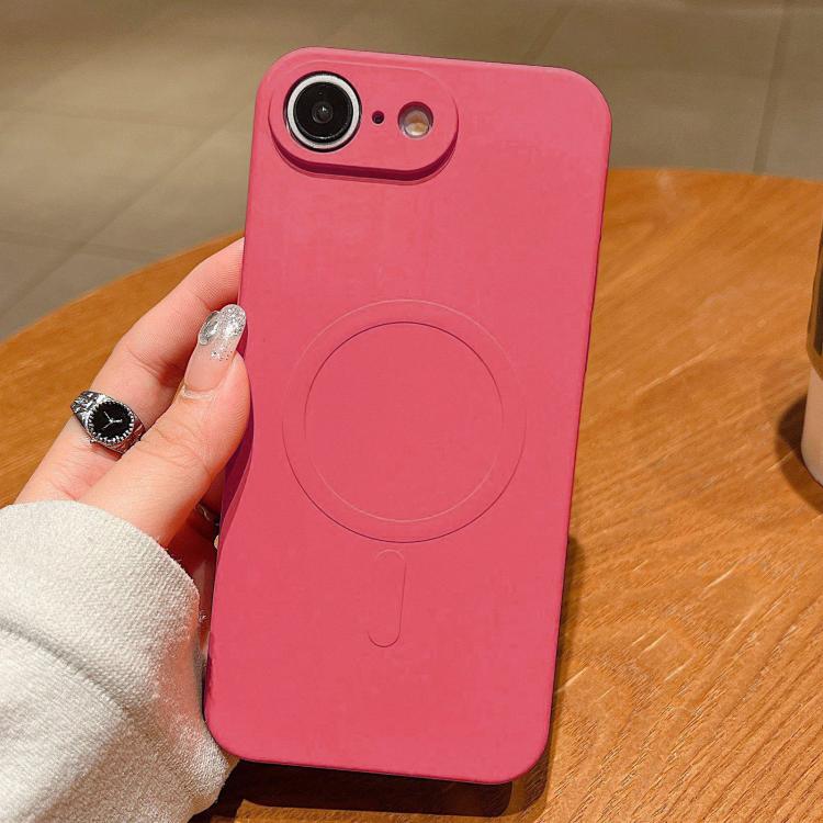 

For iPhone 16e Solid Color Liquid Silicone MagSafe Magnetic Phone Case(Grass Purple)