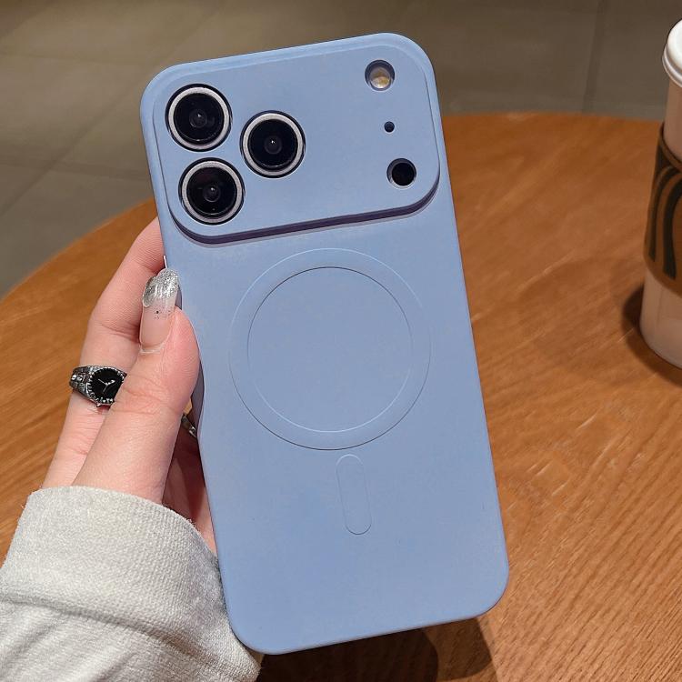 

For iPhone 17 Pro Solid Color Liquid Silicone MagSafe Magnetic Phone Case(Yuanfeng Blue)