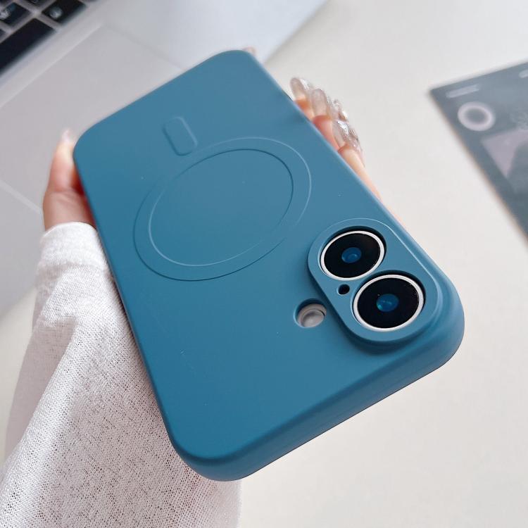

For iPhone 17 Solid Color Liquid Silicone MagSafe Magnetic Phone Case(Royal Blue)