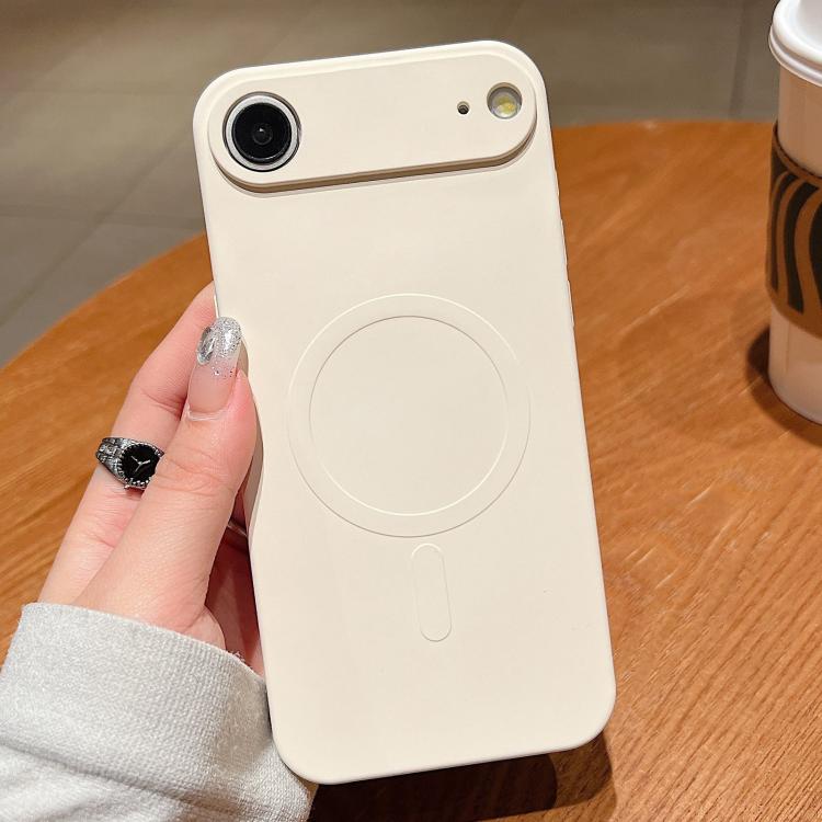 

For iPhone Air Solid Color Liquid Silicone MagSafe Magnetic Phone Case(Antique White)