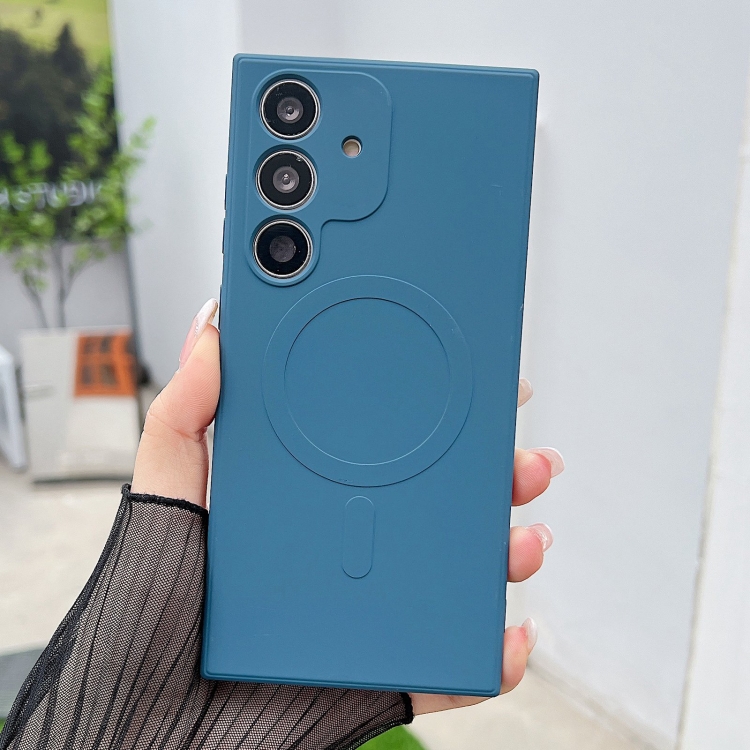 

For Samsung Galaxy S24 5G Solid Color Liquid Silicone MagSafe Magnetic Phone Case(Royal Blue)