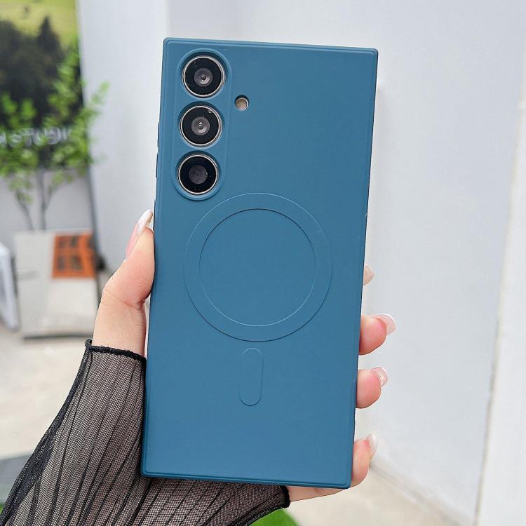 

For Samsung Galaxy S26+ 5G Solid Color Liquid Silicone MagSafe Magnetic Phone Case(Royal Blue)