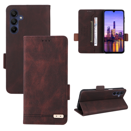 

For Samsung Galaxy A16 Magnetic Clasp Leather Phone Case(Brown)