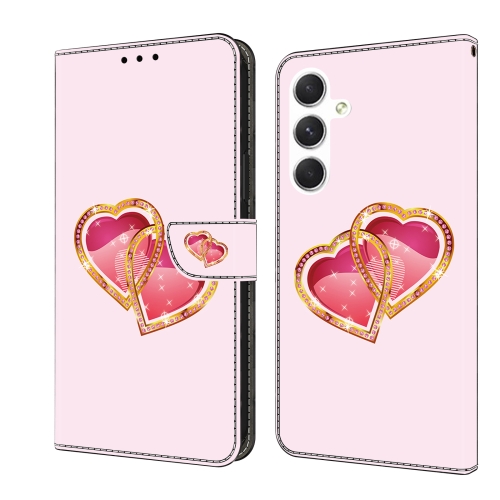 

For Samsung Galaxy A16 5G Crystal Painted Leather Phone case(Love Peach)