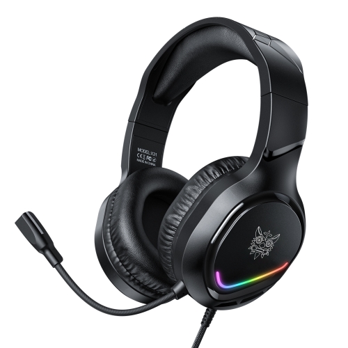 

ONIKUMA X31 USB / 3.5mm Wired RGB Light Gaming Headset with Mic, Cable length: 2.2m(Black)