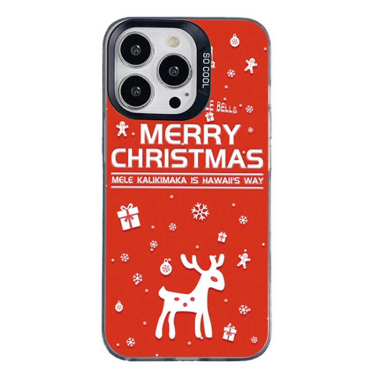 For iPhone 14 Pro Christmas Series PC Full Coverage Pattern Phone