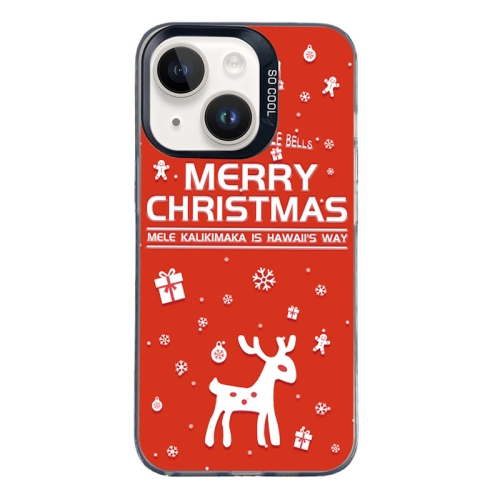 

For iPhone 13 Christmas Series PC Full Coverage Pattern Phone Case(CK045 Black)