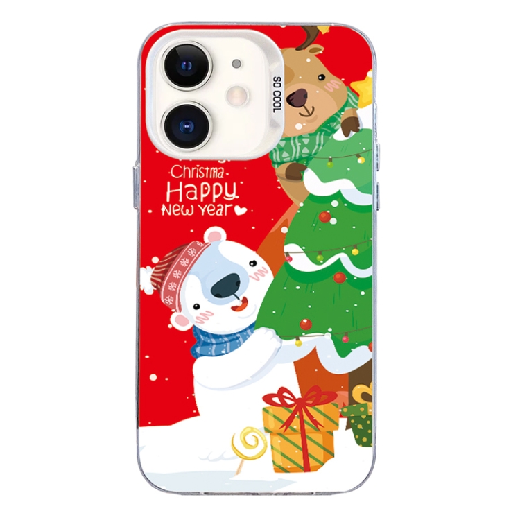 

For iPhone 11 Christmas Series PC Full Coverage Pattern Phone Case(CW033 White)