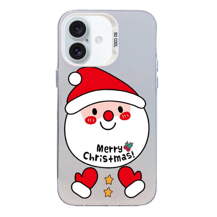 

For iPhone 16 Christmas Series PC Full Coverage Pattern Phone Case(CW043 White)
