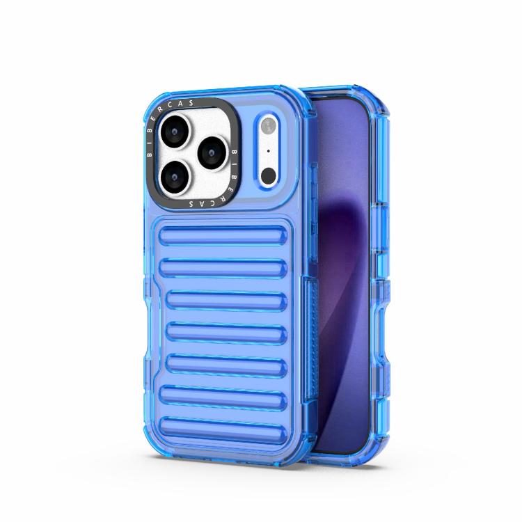 

For iPhone 17 Pro High Transparency TPU Hybrid PC Airbag Phone Case(Transparent Blue)