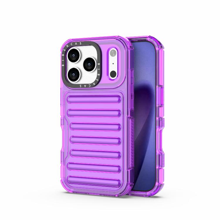 

For iPhone 17 Pro High Transparency TPU Hybrid PC Airbag Phone Case(Transparent Purple)