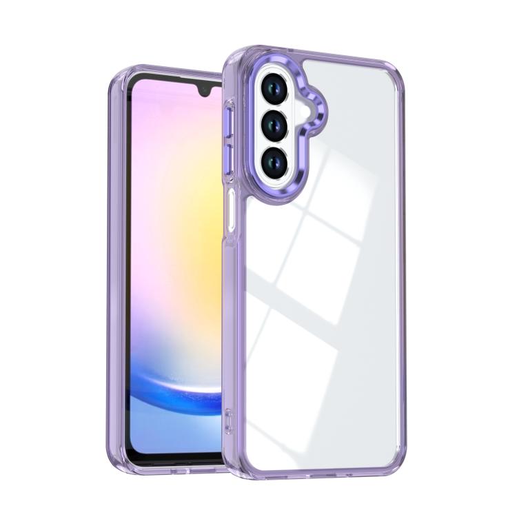 

For Galaxy A27 5G Shine High Transparency Acrylic Phone Case(Purple)