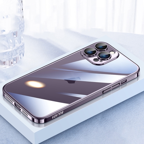 

For iPhone 16 Pro SULADA JINGJIA Series Lens Protector Hard PC Phone Case(Dark Purple)