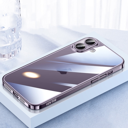 

For iPhone 16 SULADA JINGJIA Series Lens Protector Hard PC Phone Case(Dark Purple)