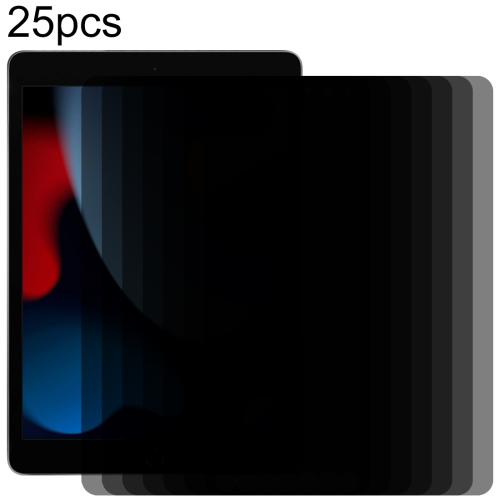 

For iPad 10.2 2021 / 2020 / 2019 25pcs 0.33mm 9H 2.5D Privacy Anti-glare Explosion-proof Tempered Glass Film