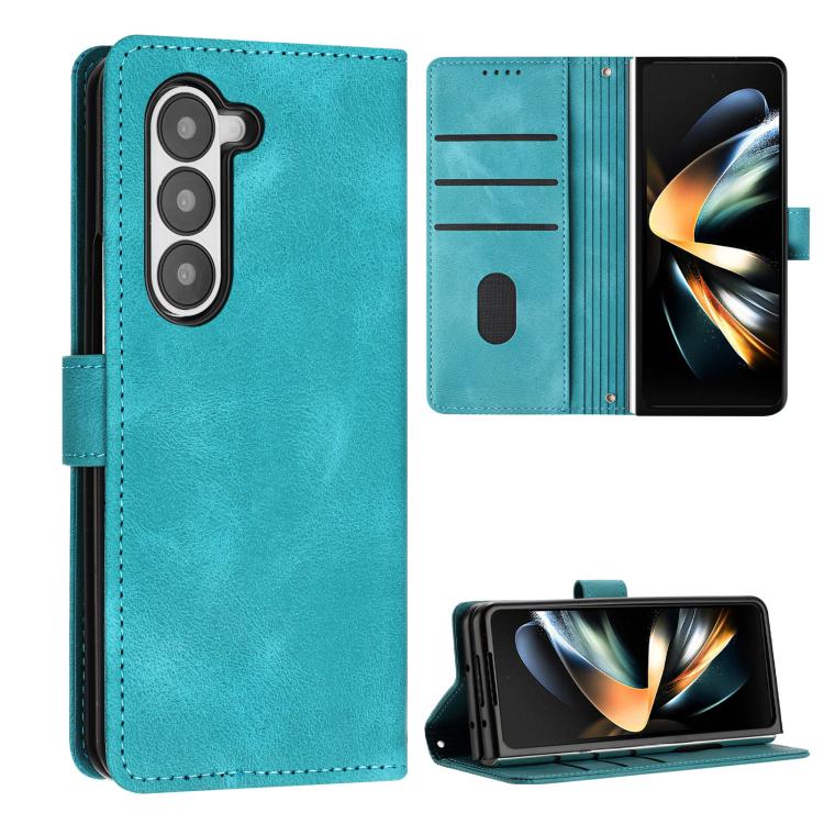 

For Samsung Galaxy Z Fold7 Dream Triangle Leather Phone Case with Lanyard(Green)