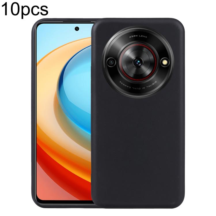 For ZTE Blade A75 5G 10pcs TPU Phone Case(Black)