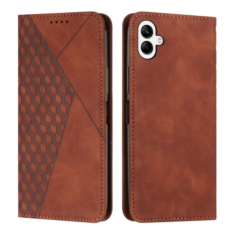 

For Samsung Galaxy A07 4G Diamond Splicing Skin Feel Magnetic Leather Phone Case(Brown)