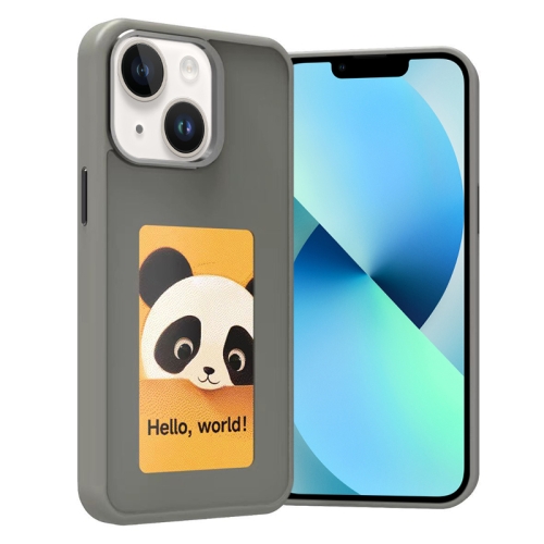 

For iPhone 14 / 13 Four-Color E-ink Screen NFC DIY Phone Case(Grey)