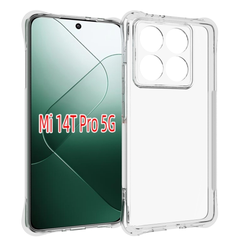 

For Xiaomi 14T Pro Shockproof Non-slip Thickening TPU Phone Case(Transparent)