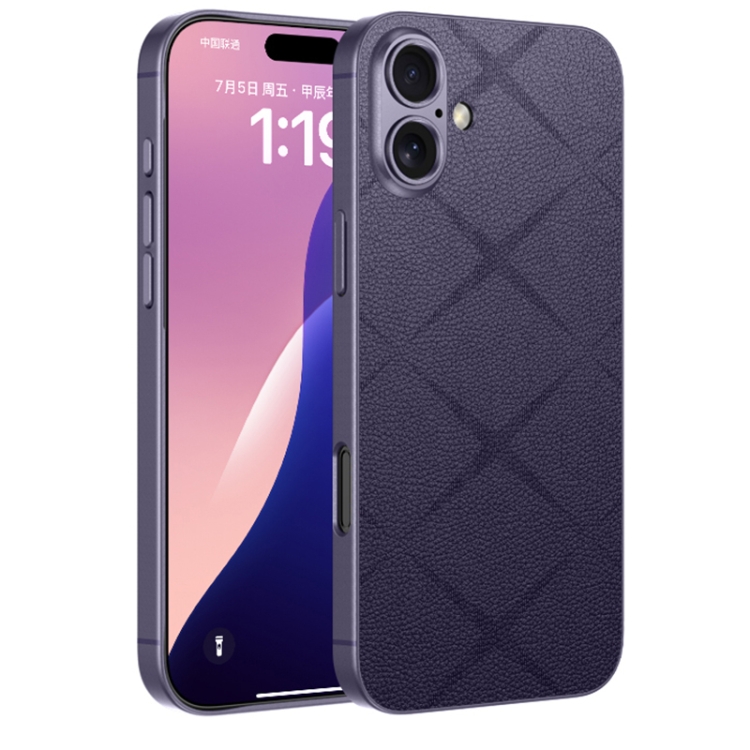 

For iPhone 16 Plus GKK Asterism Metal Paint Skin Feel Leather Full Coverage Phone Case(Purple)