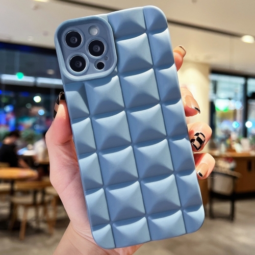 

For iPhone 15 Pro Max 3D Grid TPU Phone Case(Baby Blue)