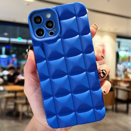 

For iPhone 14 Pro 3D Grid TPU Phone Case(Blue)