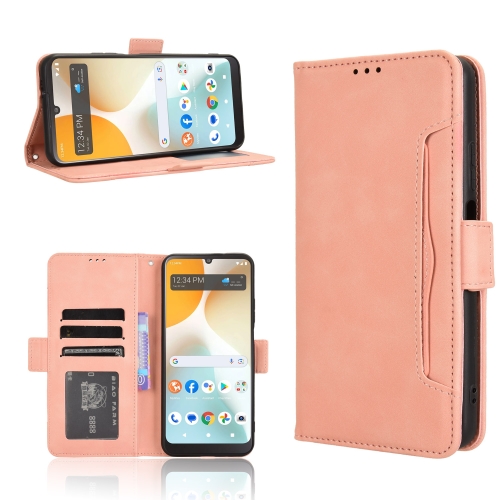 

For BLU View 5 Pro Skin Feel Calf Texture Card Slots Leather Phone Case(Pink)