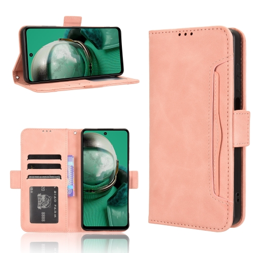 

For HMD Pulse Pro / Pulse / Pulse+ Skin Feel Calf Texture Card Slots Leather Phone Case(Pink)