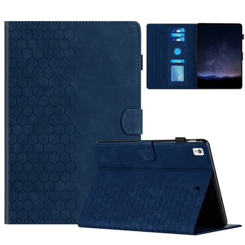 

For Samsung Galaxy Tab S6 Lite P610 Honeycomb Embossed Leather Smart Tablet Case(Blue)