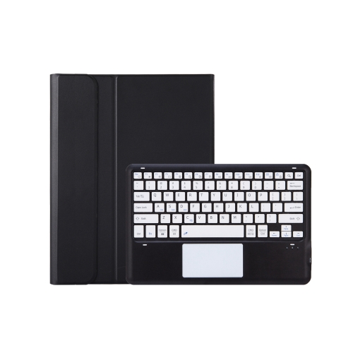 

For Xiaomi Redmi Pad Pro 12.1 A0N11-A Detachable Bluetooth Keyboard TPU Lambskin Leather Tablet Case with Touchpad(Black White)